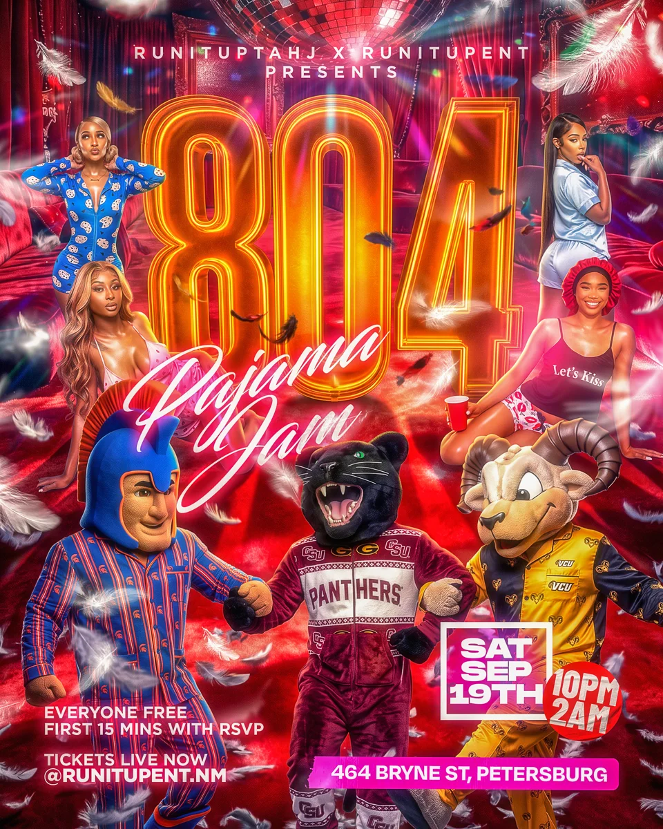 804 Pajama Jam upcoming event flyer