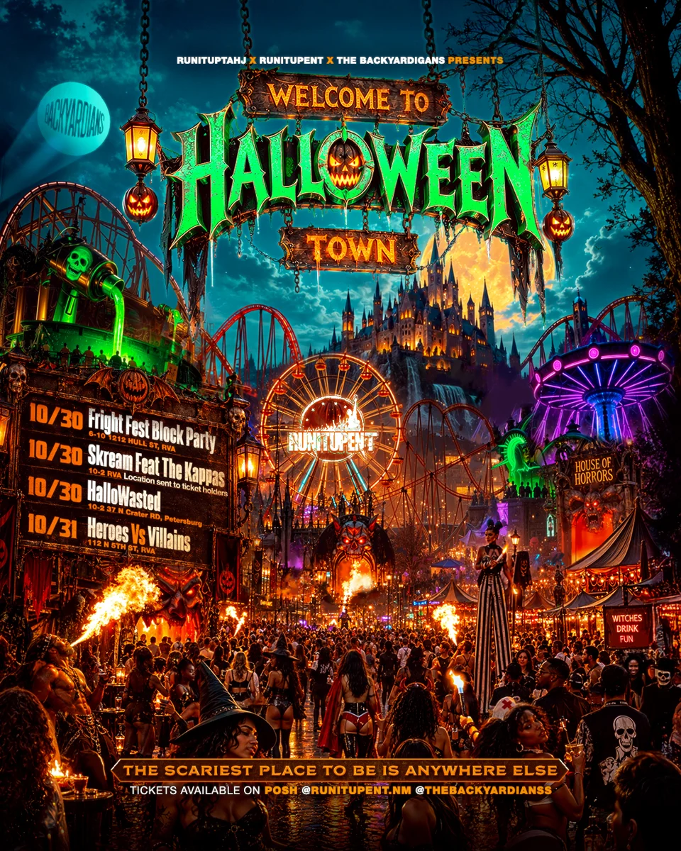 Halloween Town upcoming event flyer